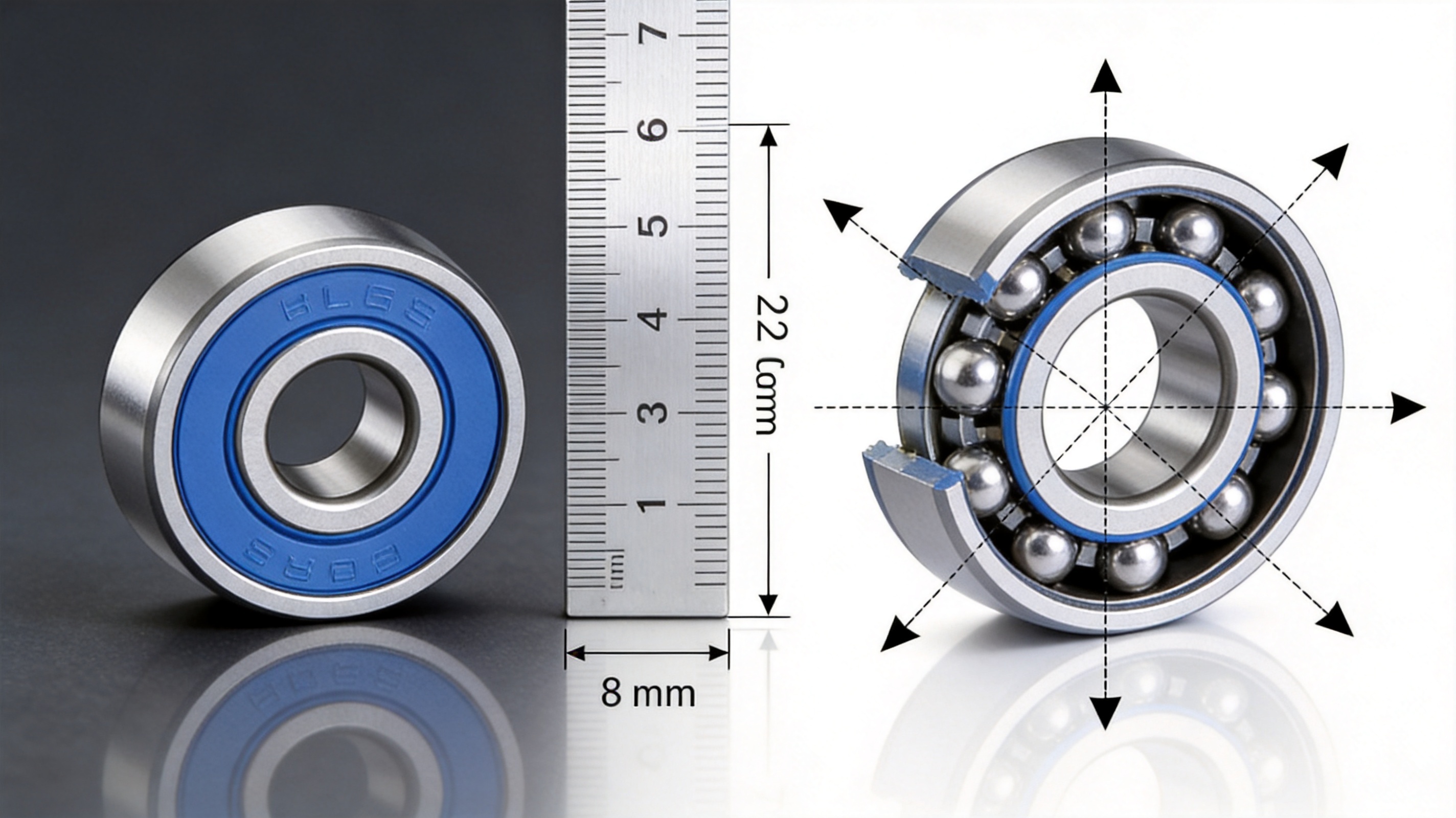 608-2RS Deep Groove Ball Bearing: Compact Performance for Skates, Power Tools, and Miniature Motors